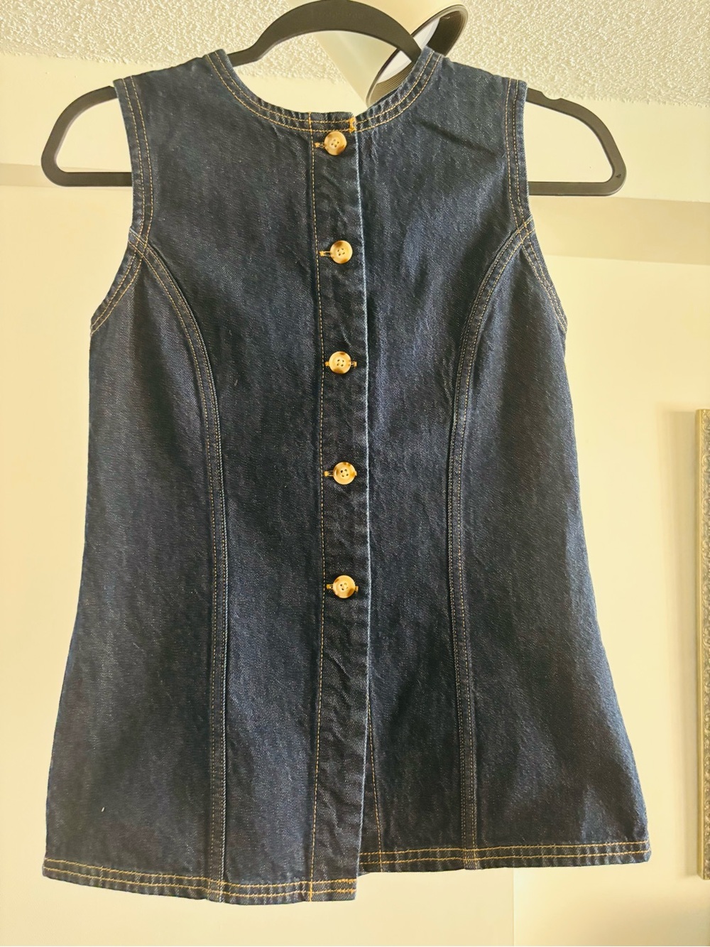 Abercrombie and Fitch Dark Wash Denim Vest XS - Picture 6 of 8